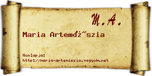Maria Artemíszia névjegykártya